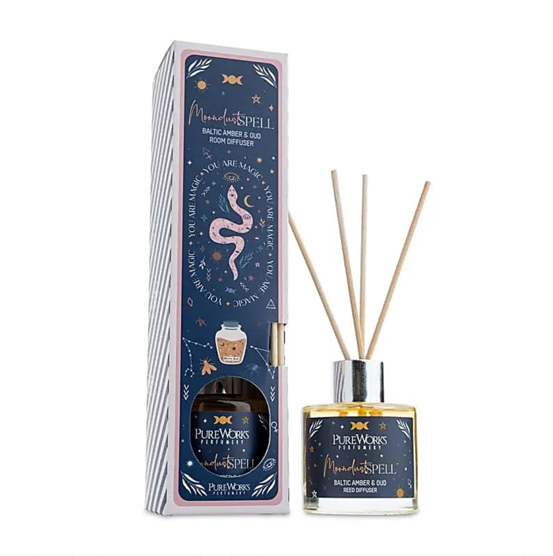 Moondust Spell Reed Diffuser | Celestial Magic | 50 ml | Baltic Amber & Oudh