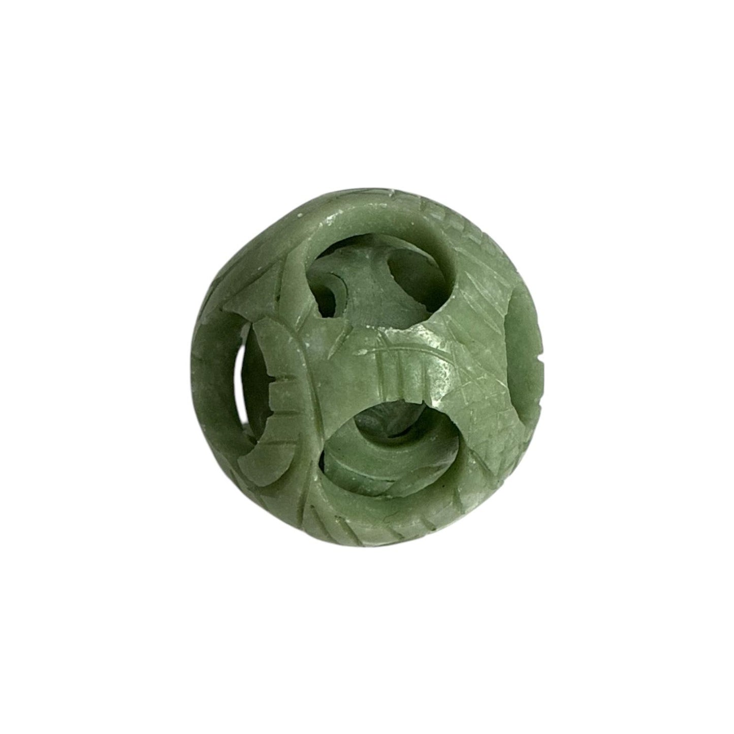 Green Jade Sphere | Feng Shui Carving | Prosperity & Harmony | Traditional Energy Tool | (D20) & (E20)