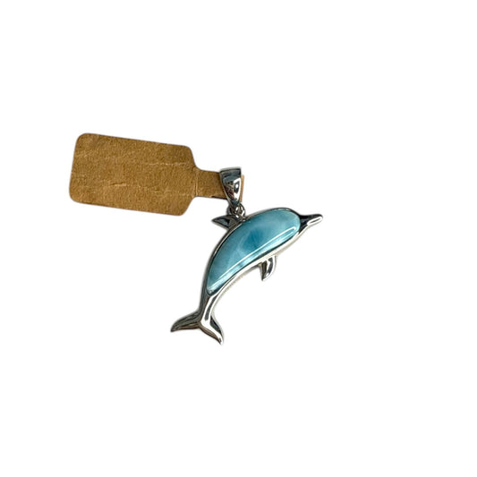 Larimar Dolphin Pendant | 925 Silver | Joyful Ocean Spirit | (SD90)