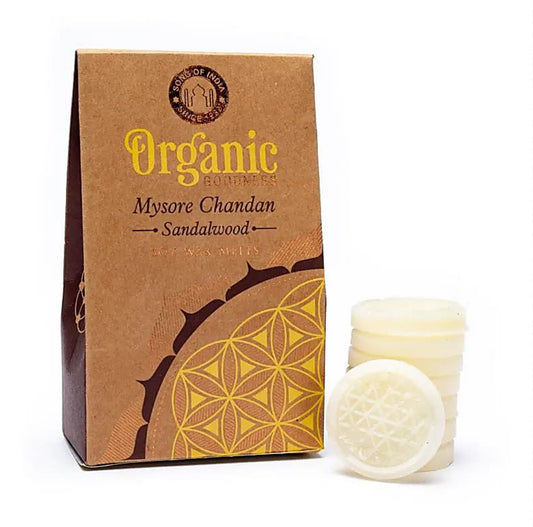 Mysore Chandan Wax Melts | Organic Goodness | Sandalwood | Soy Wax | Flower of Life