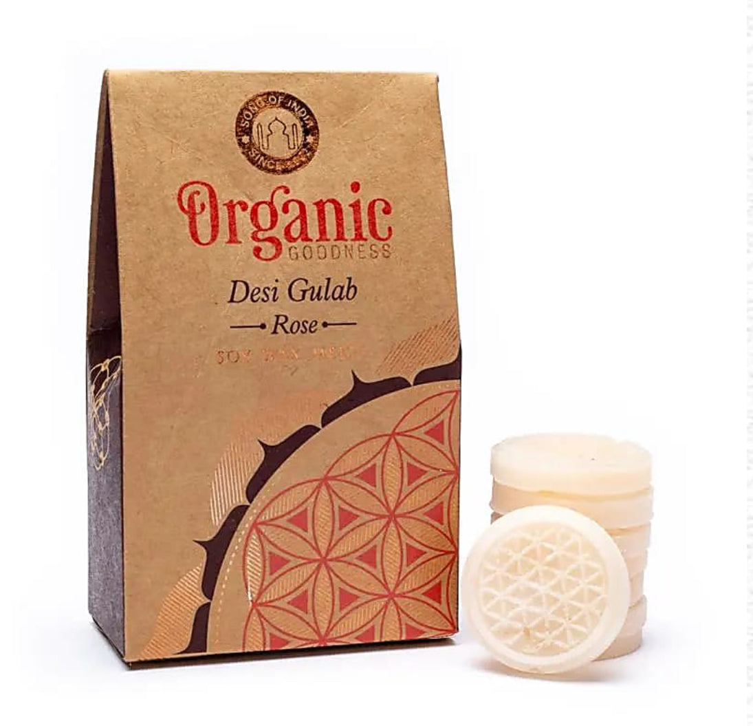 Desi Gulab Rose Wax Melts | Organic Goodness | Soy Wax | Flower of Life