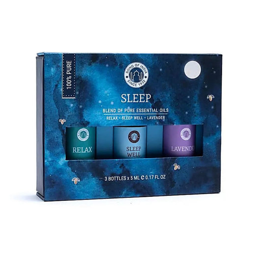 Sleep Aromatherapy Set | Essential Oil Blends | Song of India | 3x 5 ml